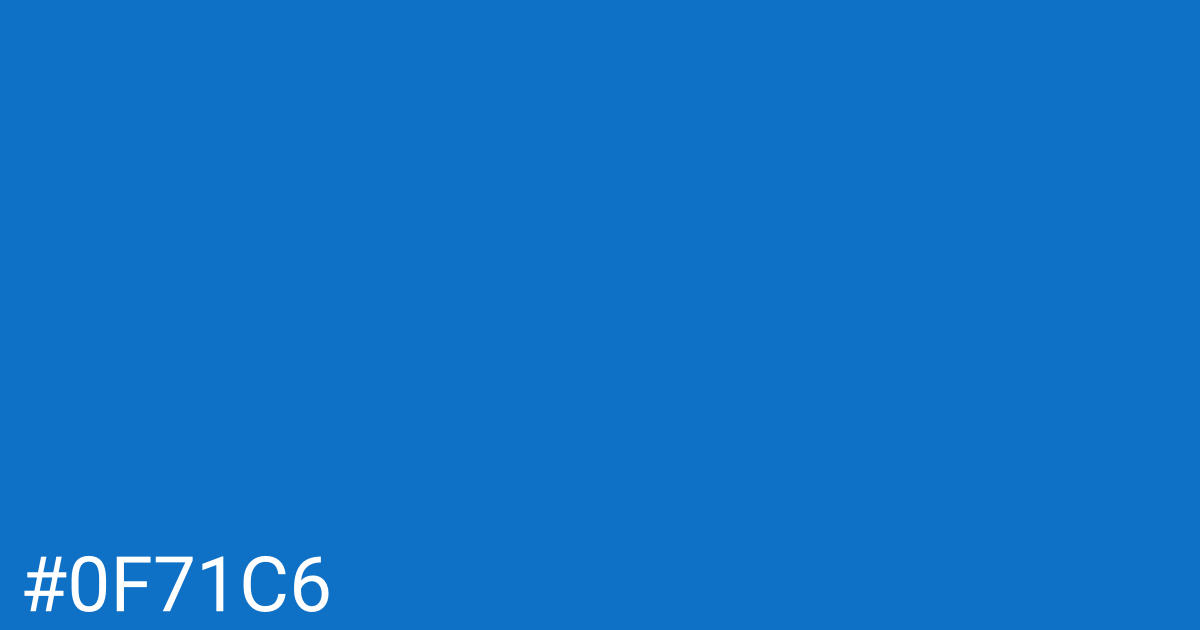 Hex color #0f71c6 graphic