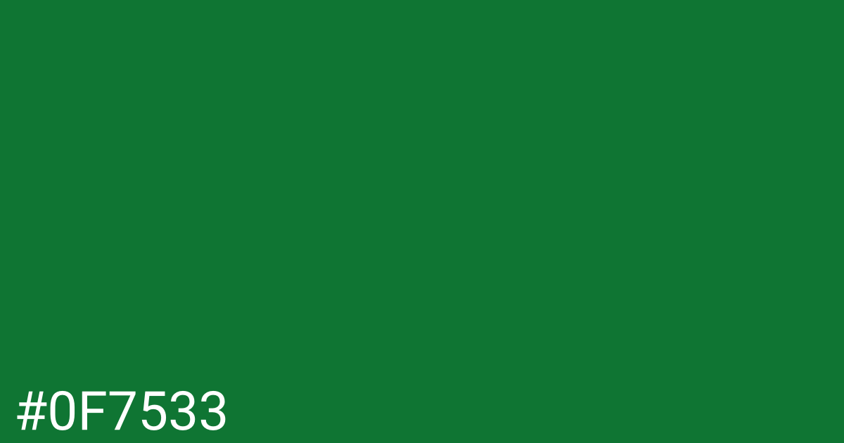 Hex color #0f7533 graphic