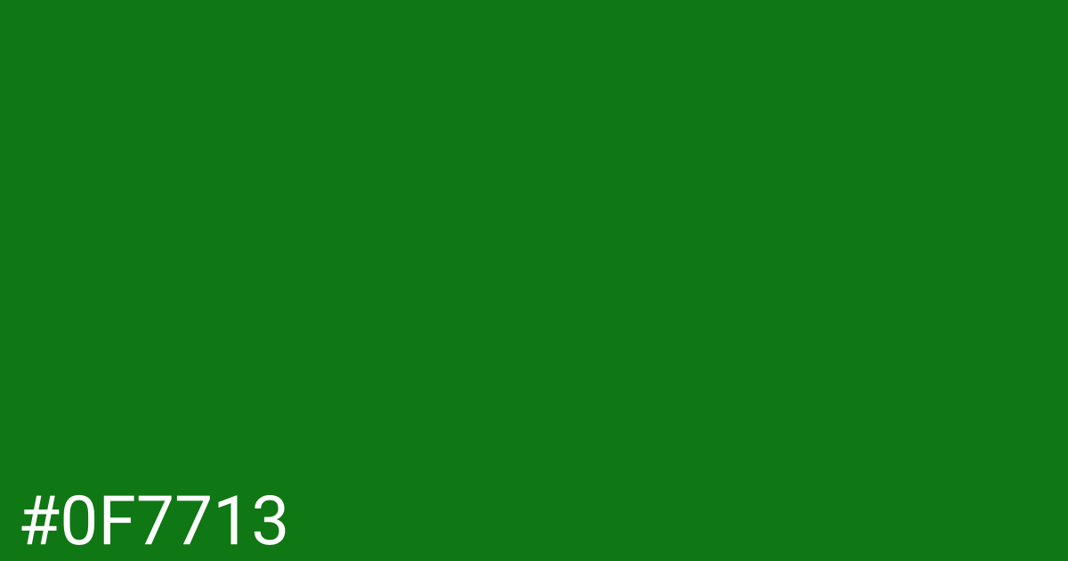 Hex color #0f7713 graphic