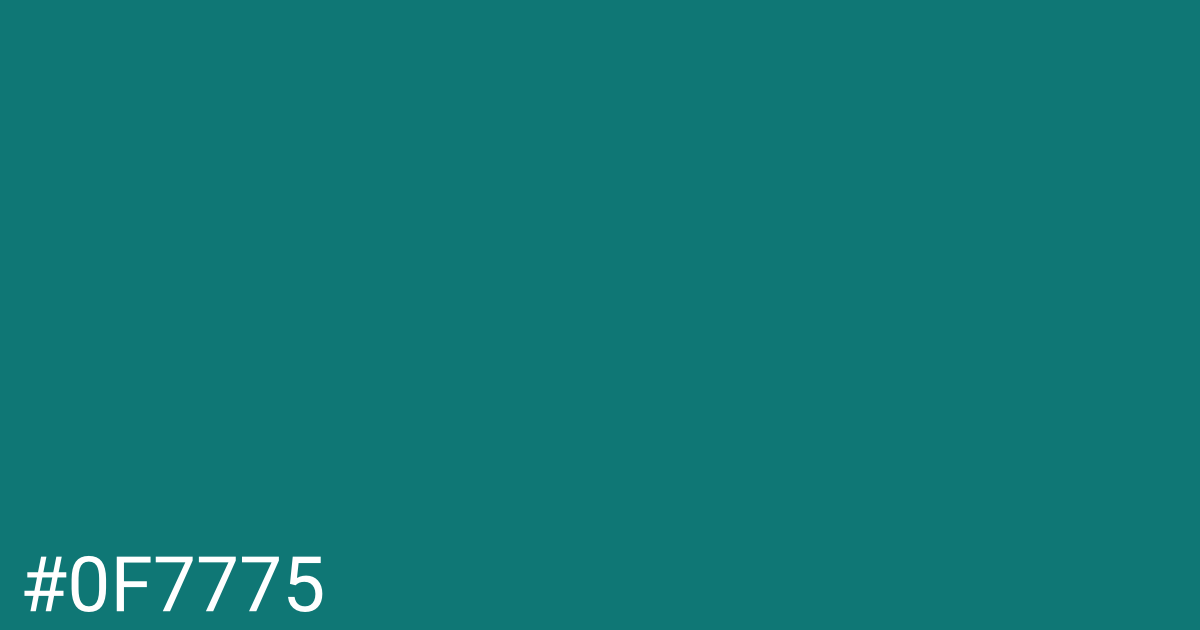 Hex color #0f7775 graphic
