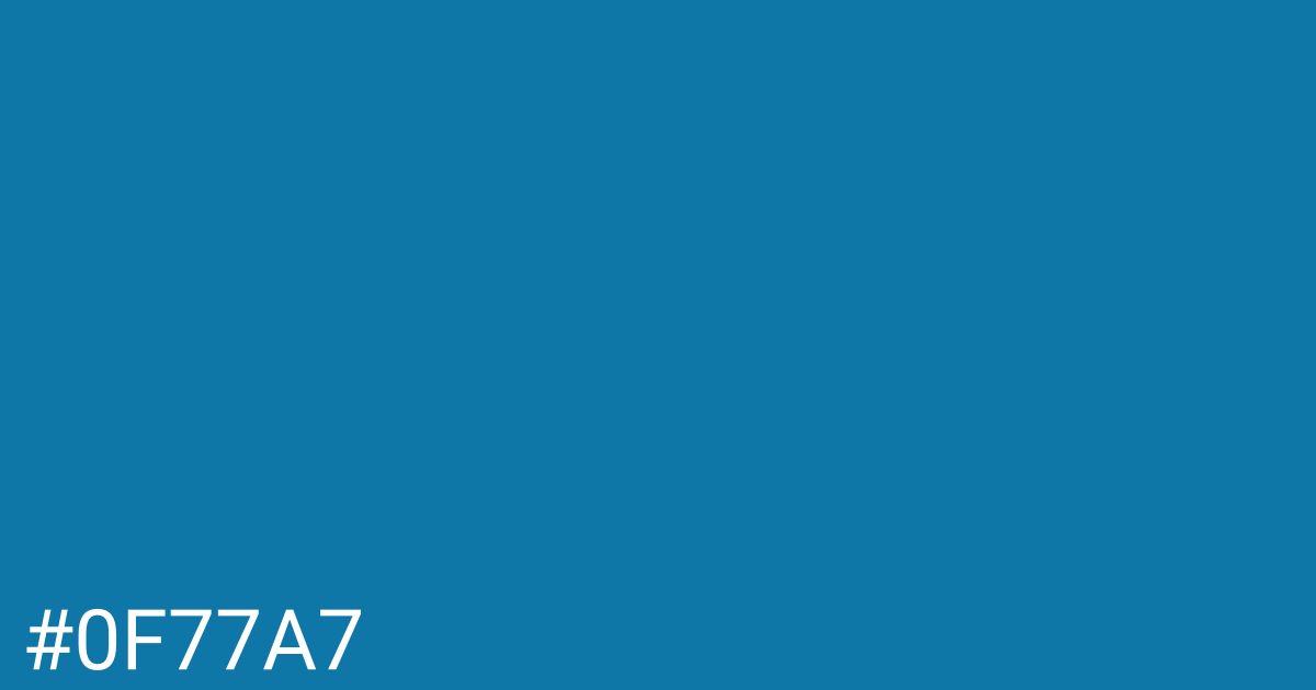 Hex color #0f77a7 graphic