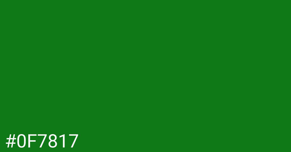 Hex color #0f7817 graphic