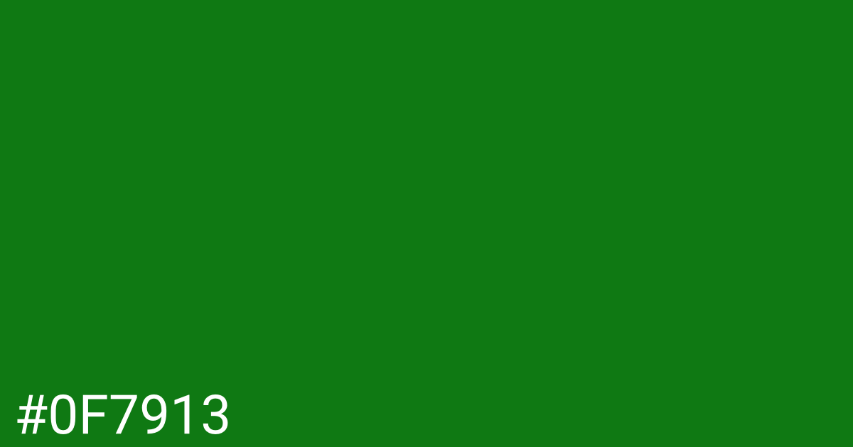 Hex color #0f7913 graphic