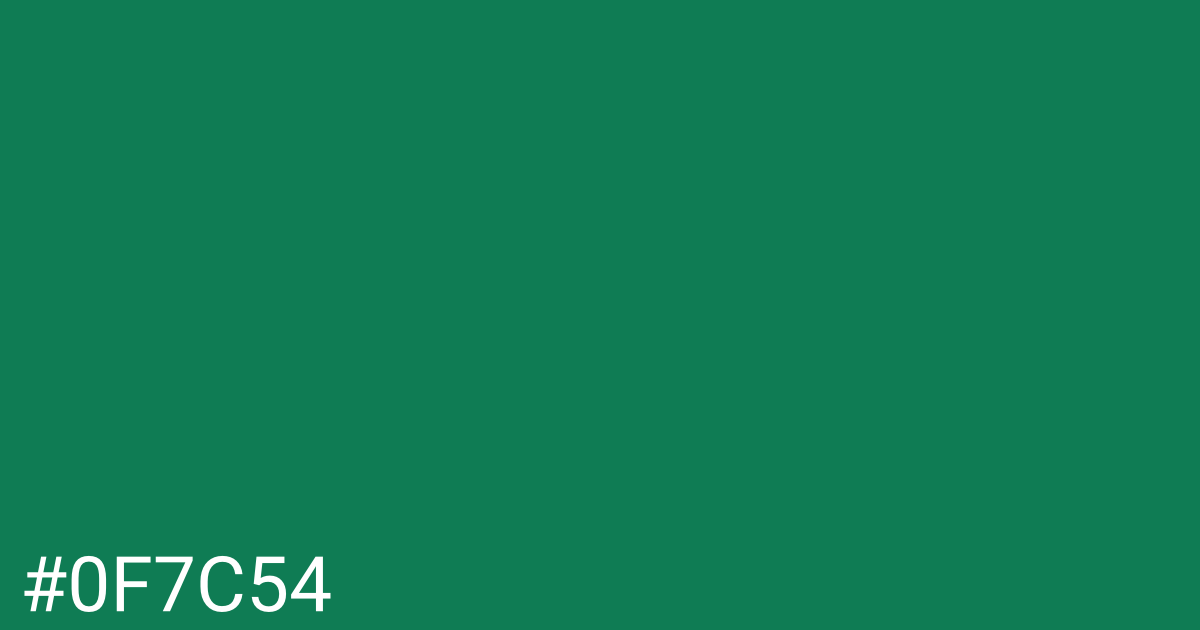 Hex color #0f7c54 graphic