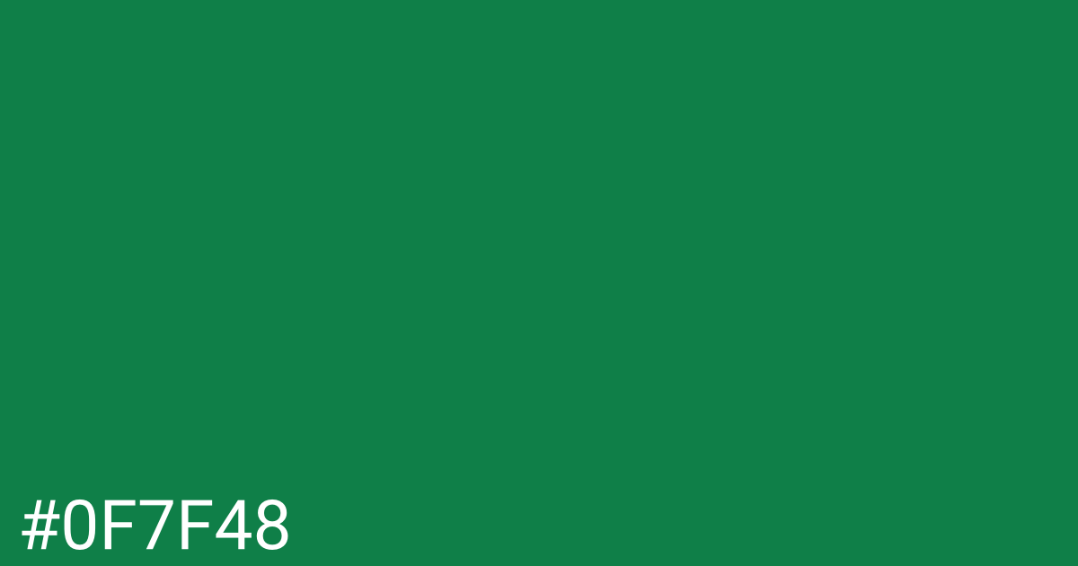 Hex color #0f7f48 graphic