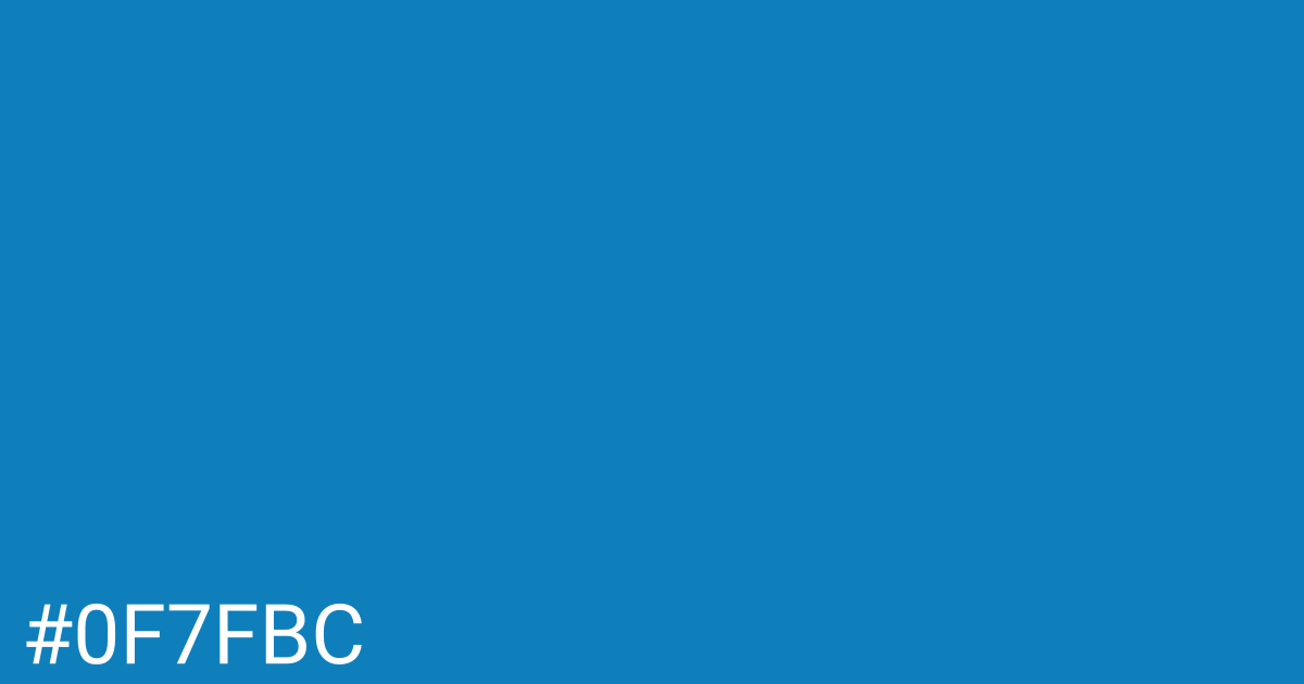 Hex color #0f7fbc graphic