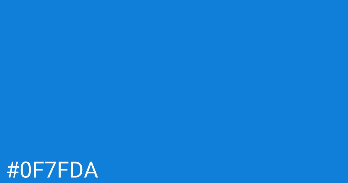 Hex color #0f7fda graphic
