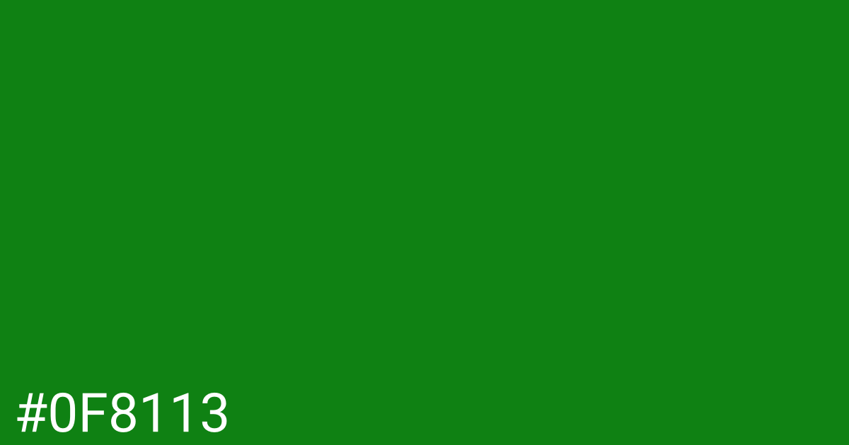 Hex color #0f8113 graphic