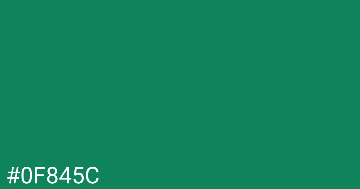 Hex color #0f845c graphic