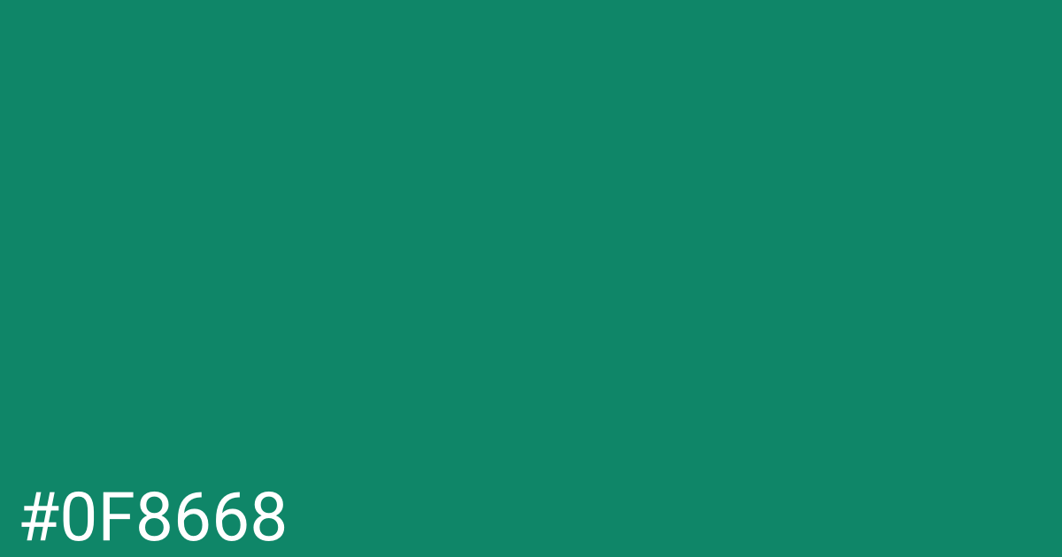 Hex color #0f8668 graphic