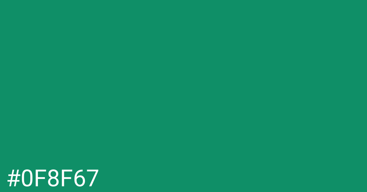 Hex color #0f8f67 graphic