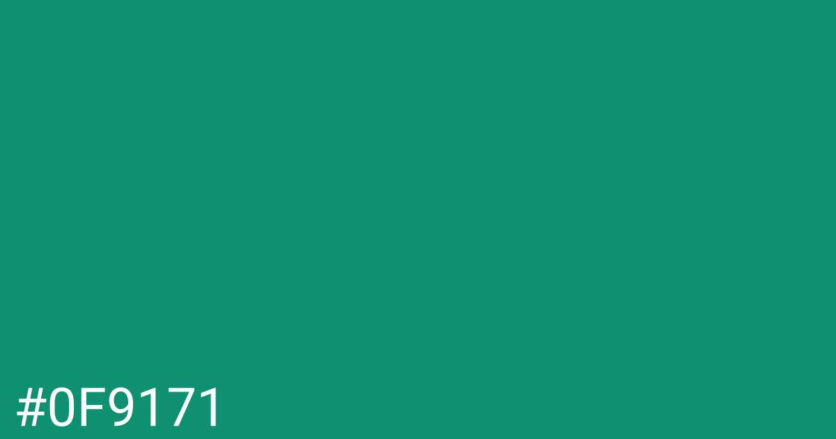 Hex color #0f9171 graphic