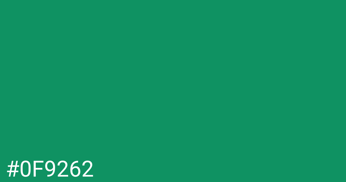 Hex color #0f9262 graphic