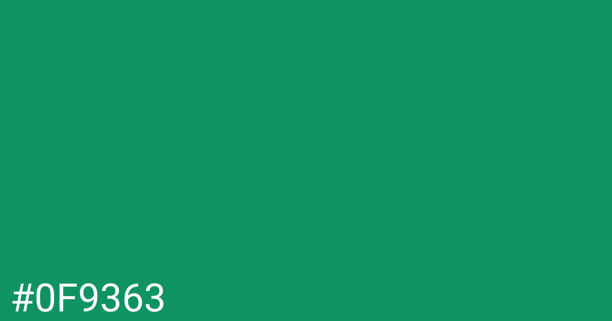 Hex color #0f9363 graphic