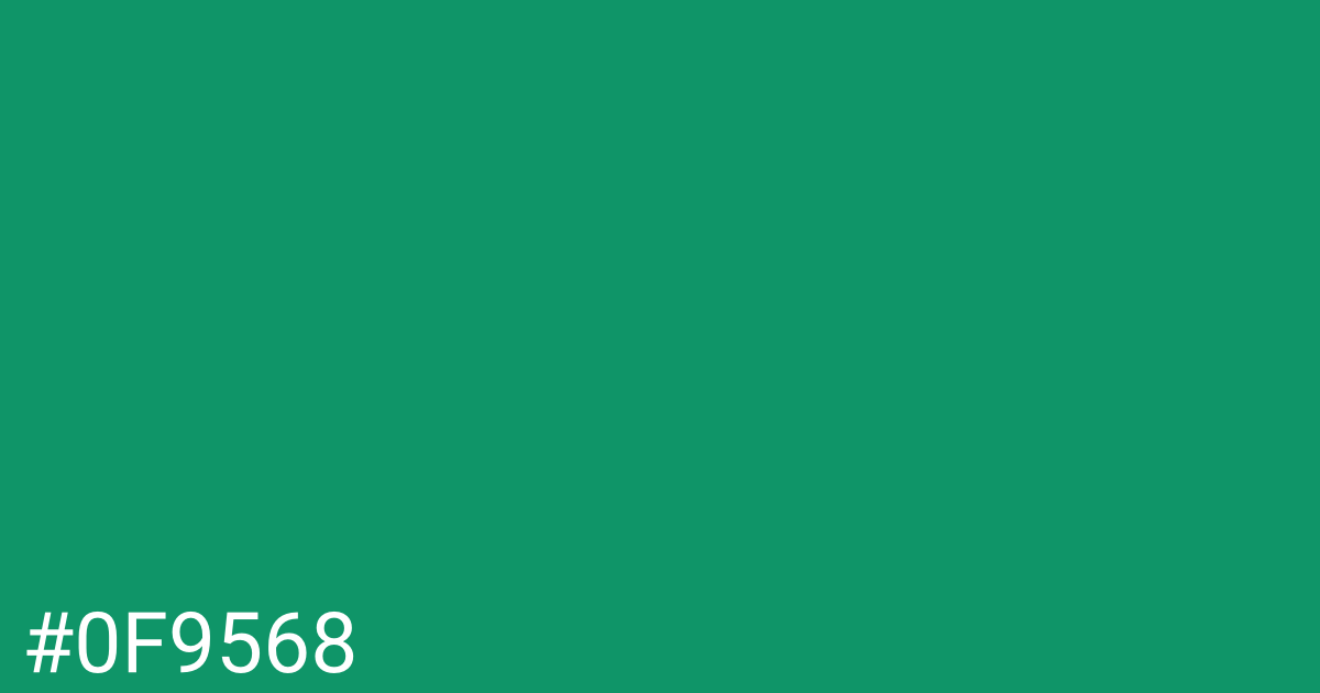 Hex color #0f9568 graphic