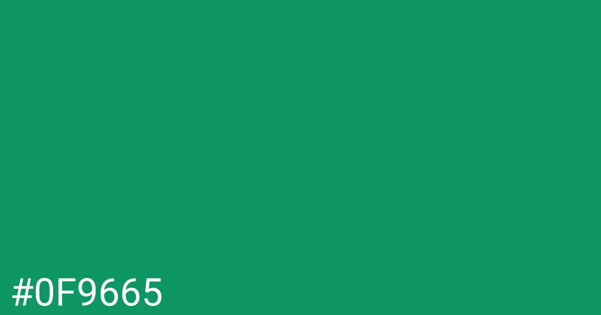 Hex color #0f9665 graphic