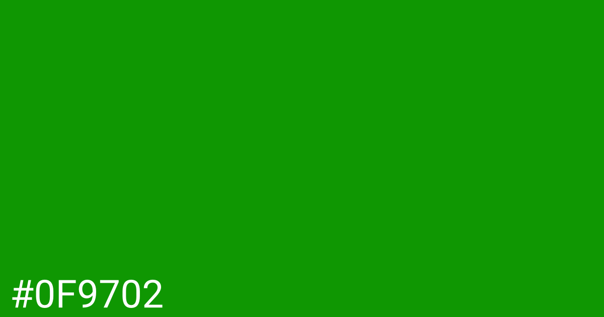 Hex color #0f9702 graphic