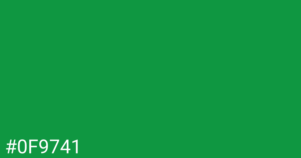 Hex color #0f9741 graphic