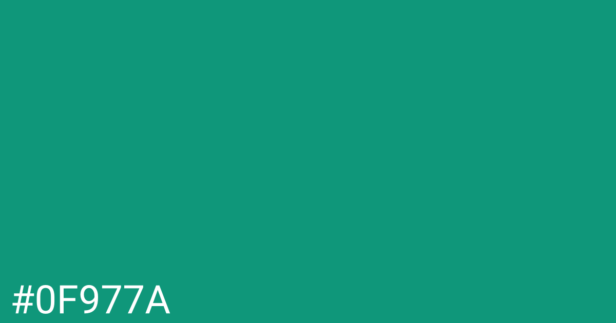 Hex color #0f977a graphic