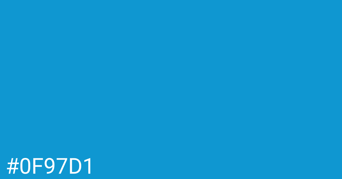 Hex color #0f97d1 graphic