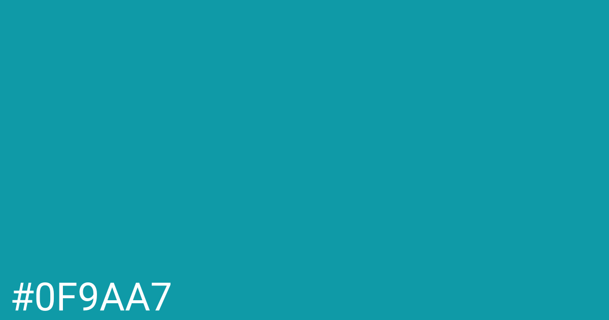 Hex color #0f9aa7 graphic