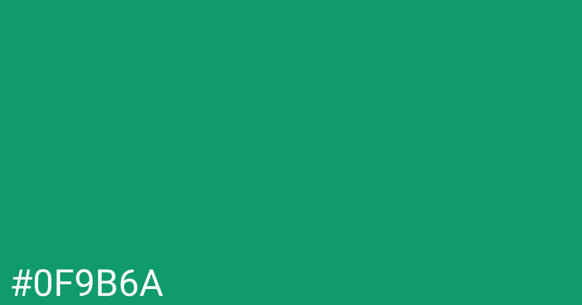 Hex color #0f9b6a graphic