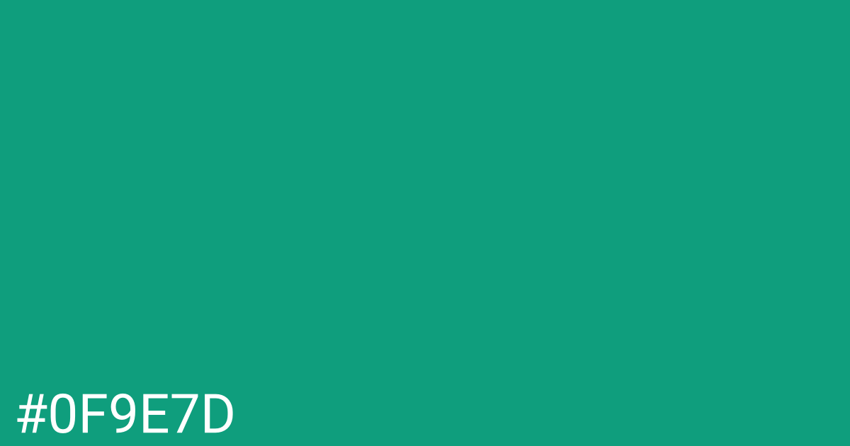 Hex color #0f9e7d graphic