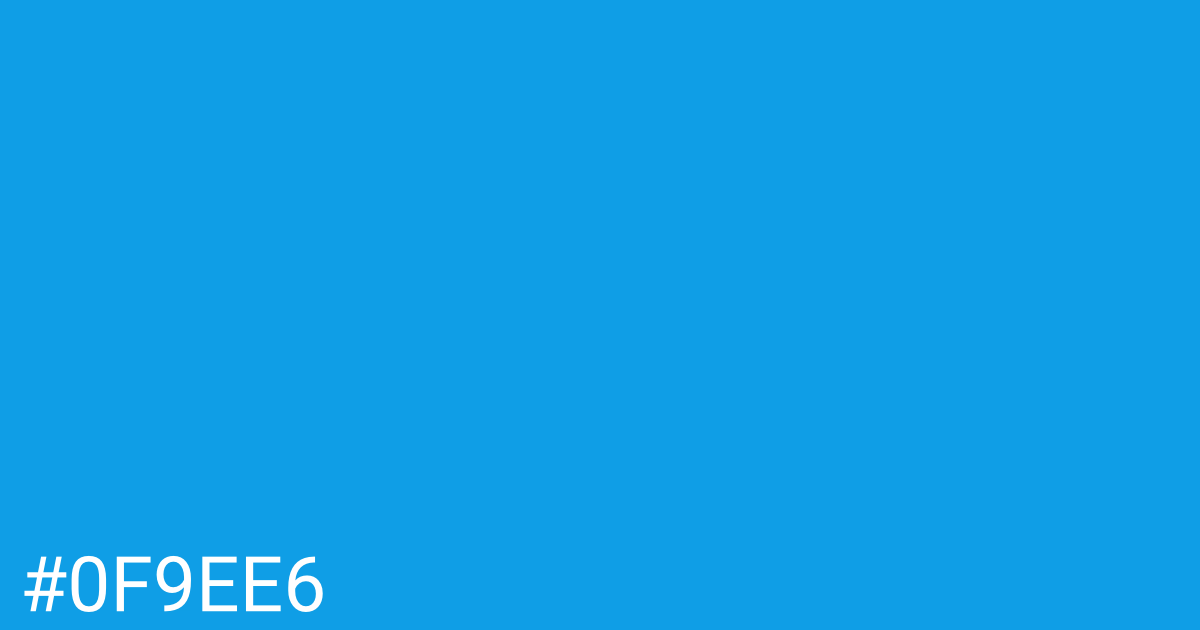 Hex color #0f9ee6 graphic