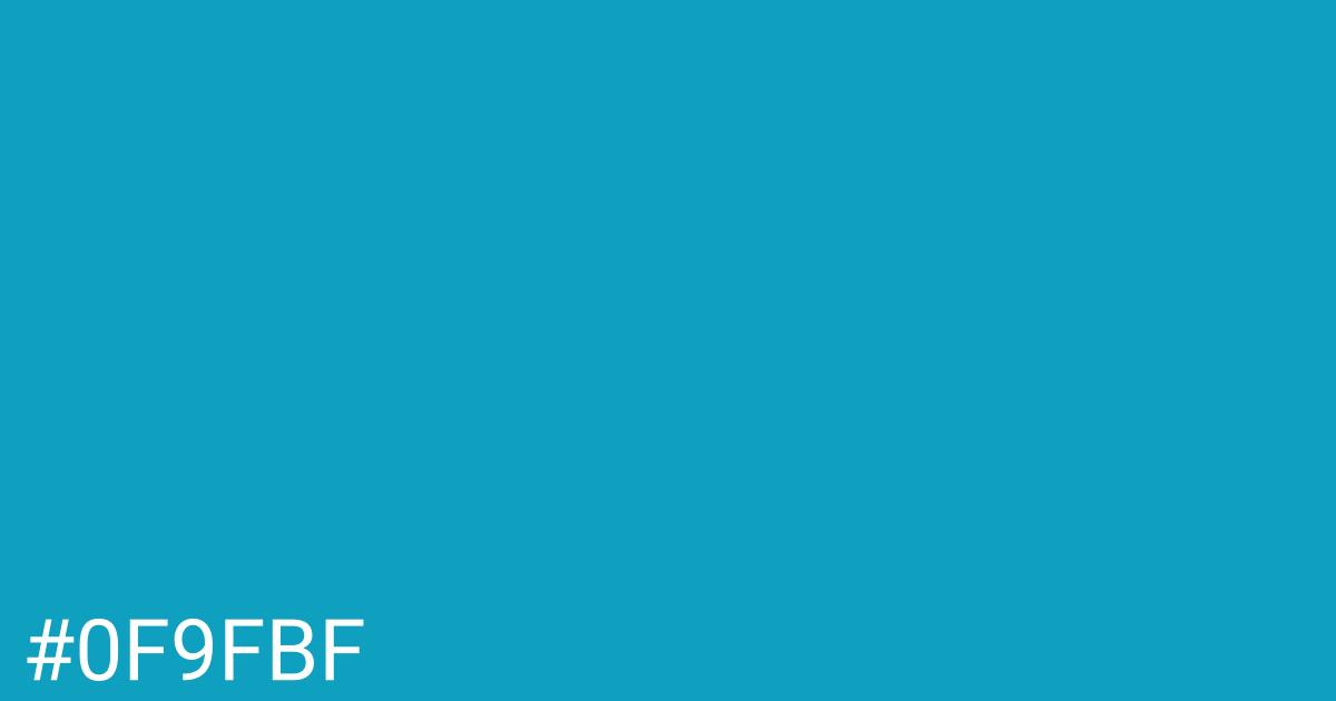 Hex color #0f9fbf graphic