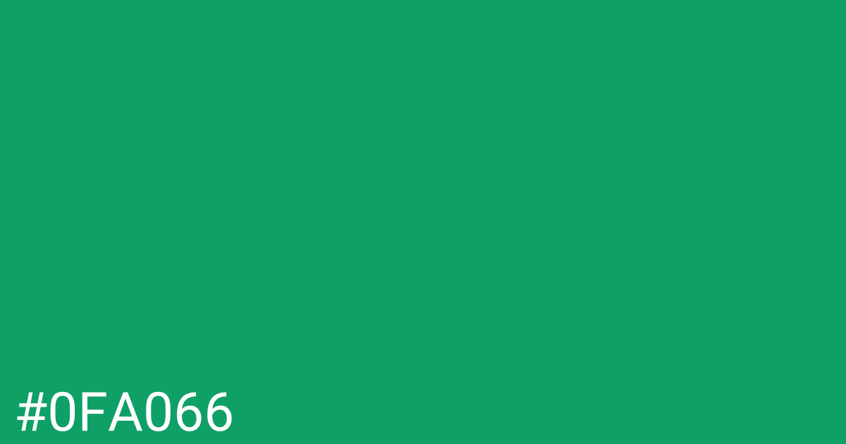 Hex color #0fa066 graphic
