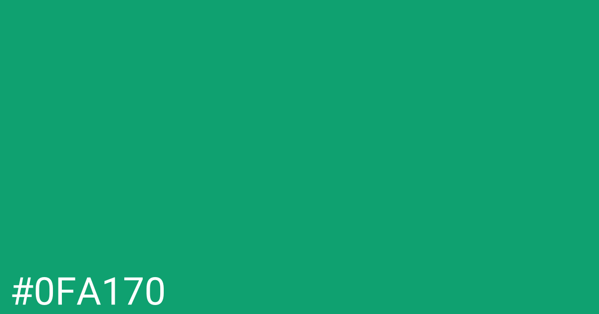 Hex color #0fa170 graphic