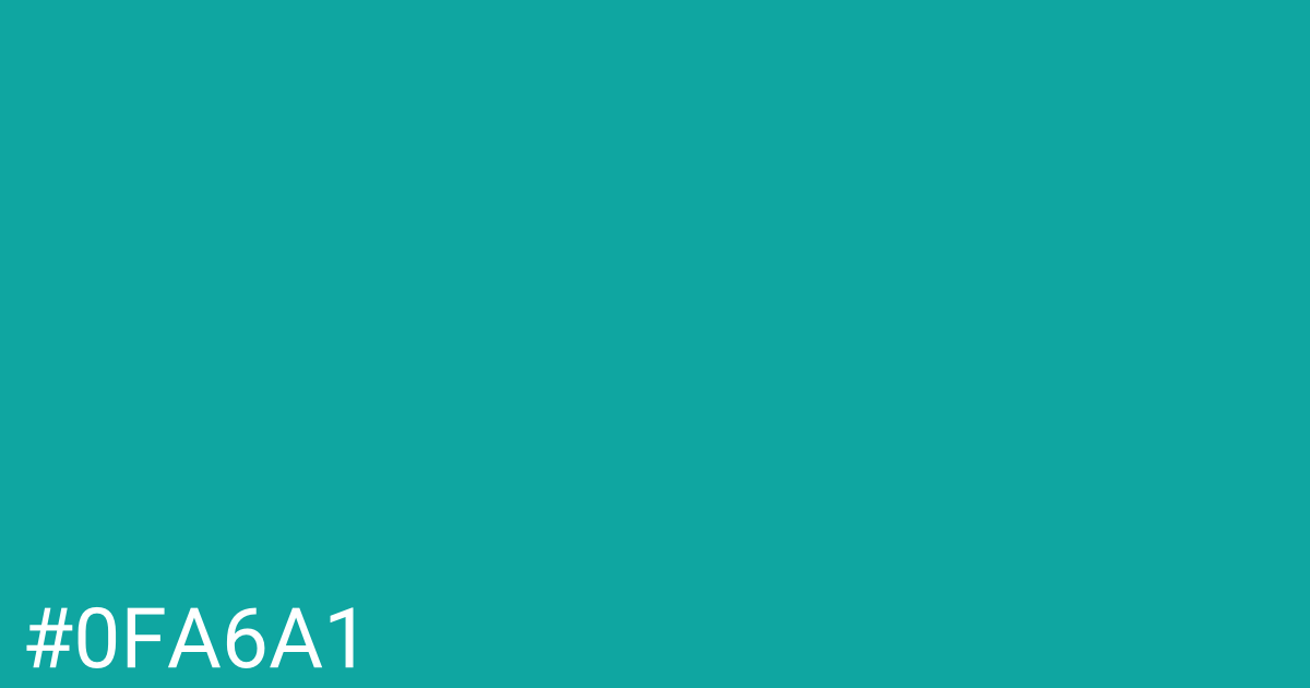 Hex color #0fa6a1 graphic