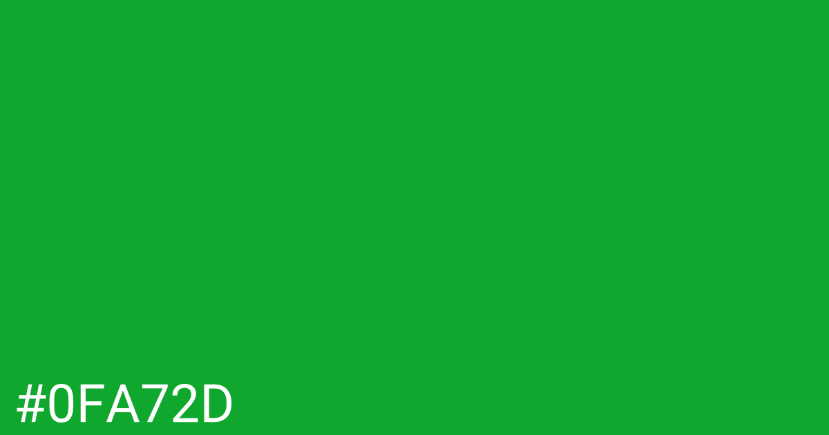 Hex color #0fa72d graphic