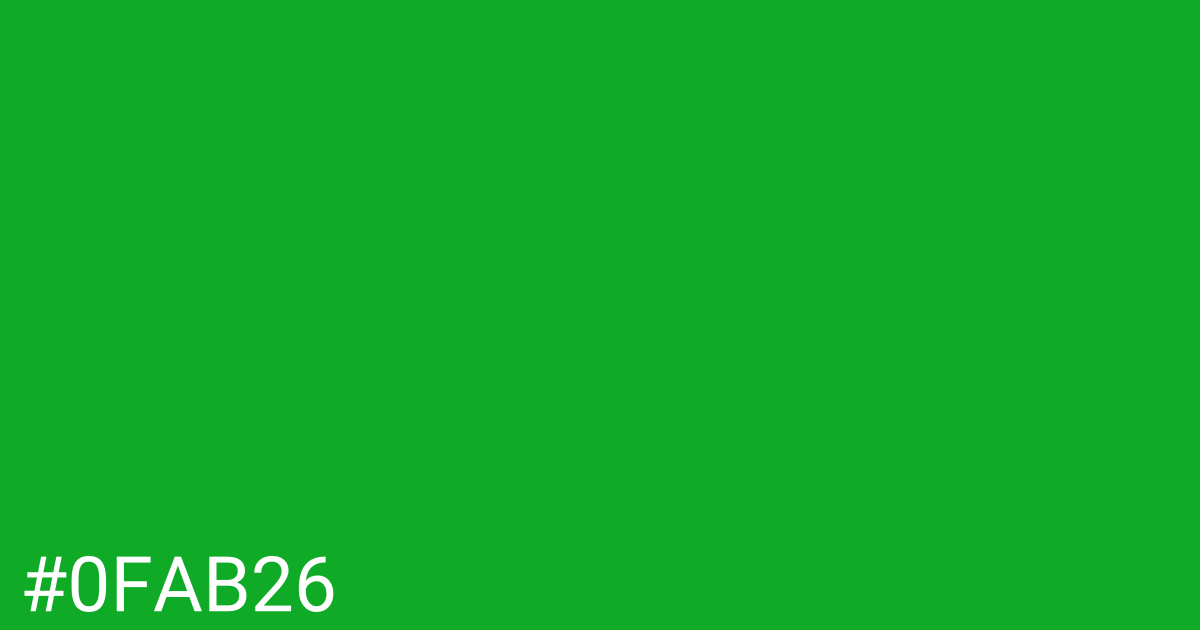 Hex color #0fab26 graphic