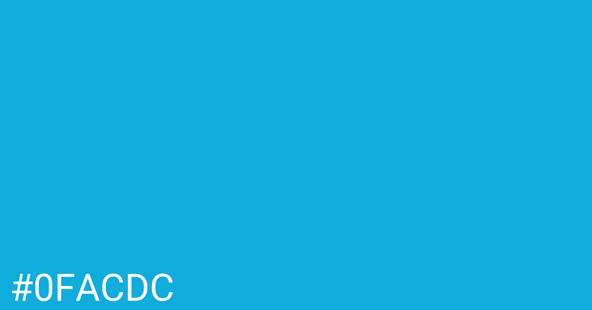 Hex color #0facdc graphic