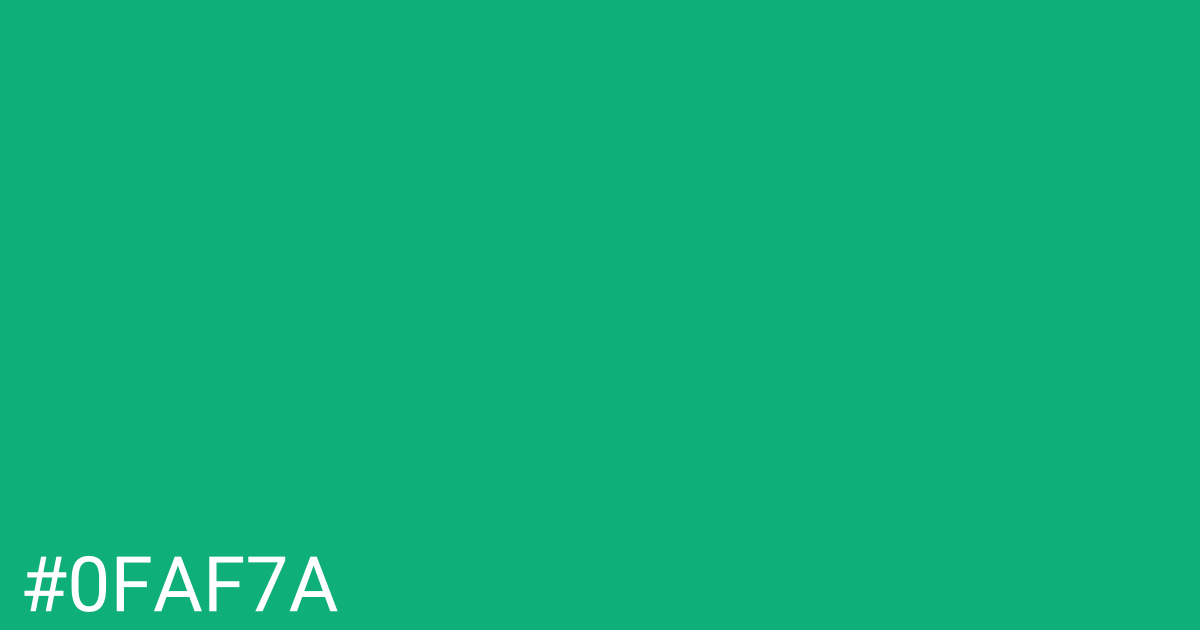 Hex color #0faf7a graphic