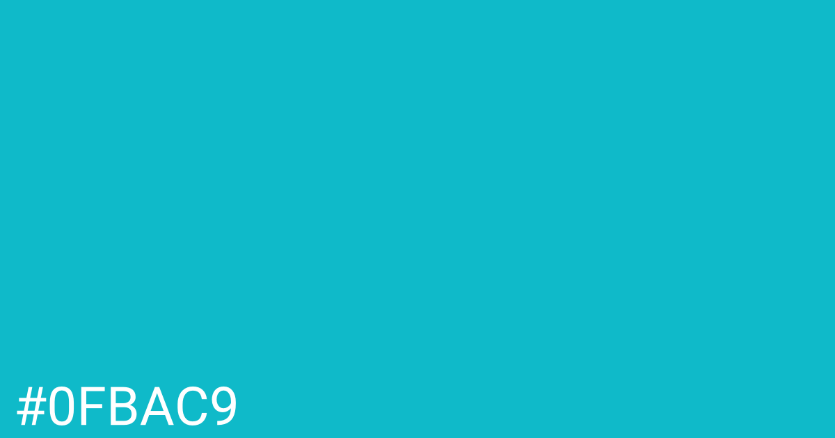 Hex color #0fbac9 graphic