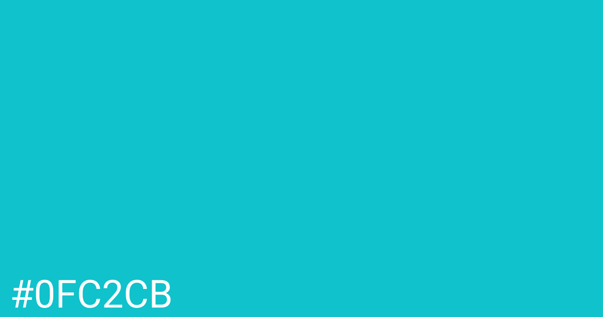 Hex color #0fc2cb graphic