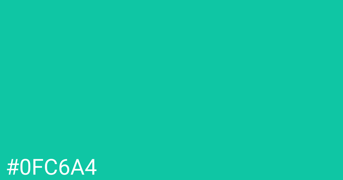 Hex color #0fc6a4 graphic