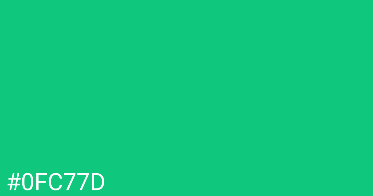 Hex color #0fc77d graphic