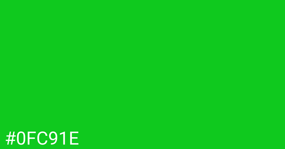 Hex color #0fc91e graphic
