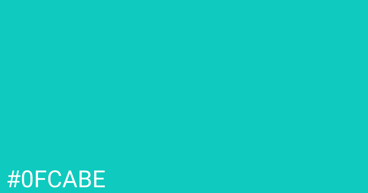 Hex color #0fcabe graphic