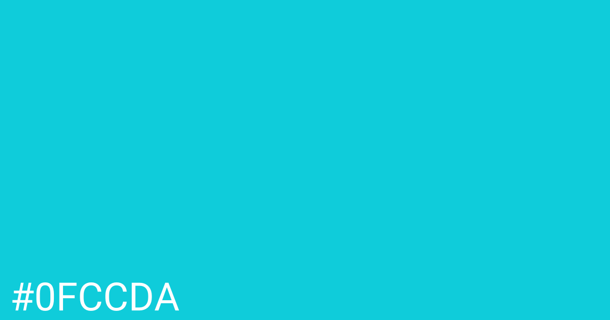 Hex color #0fccda graphic
