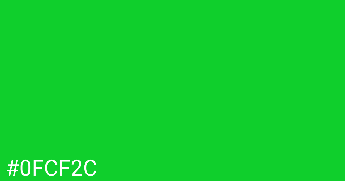 Hex color #0fcf2c graphic