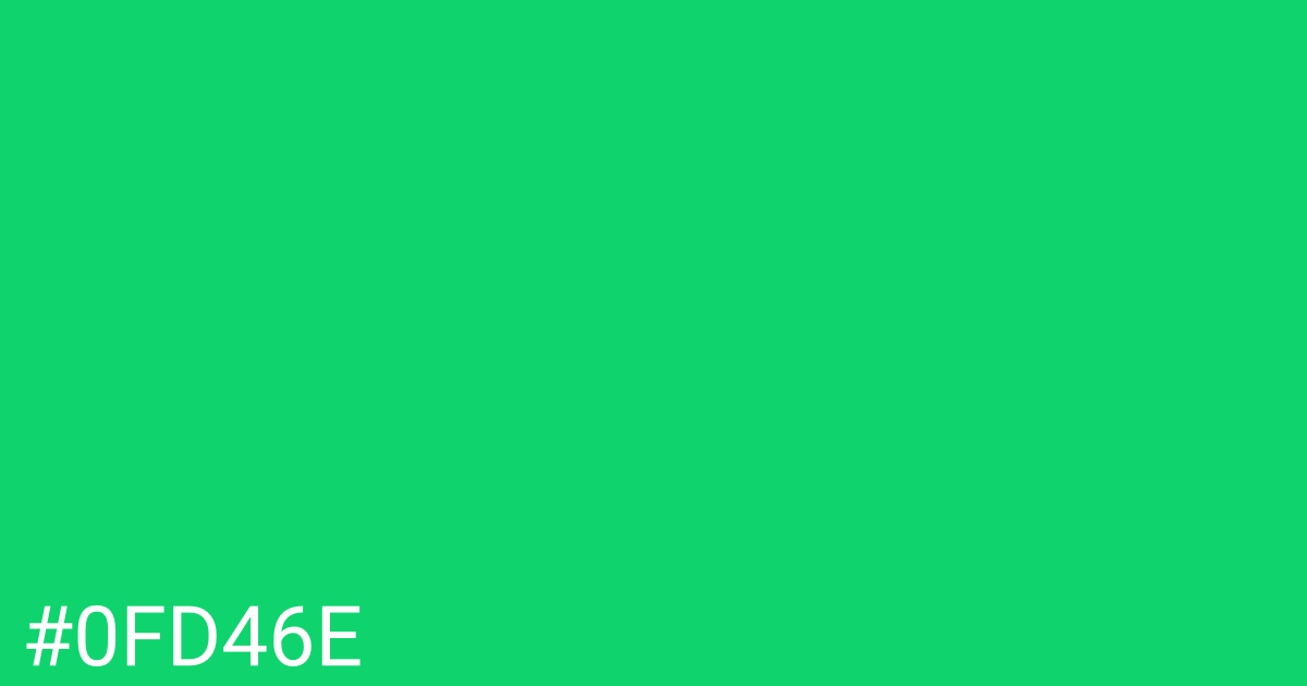 Hex color #0fd46e graphic