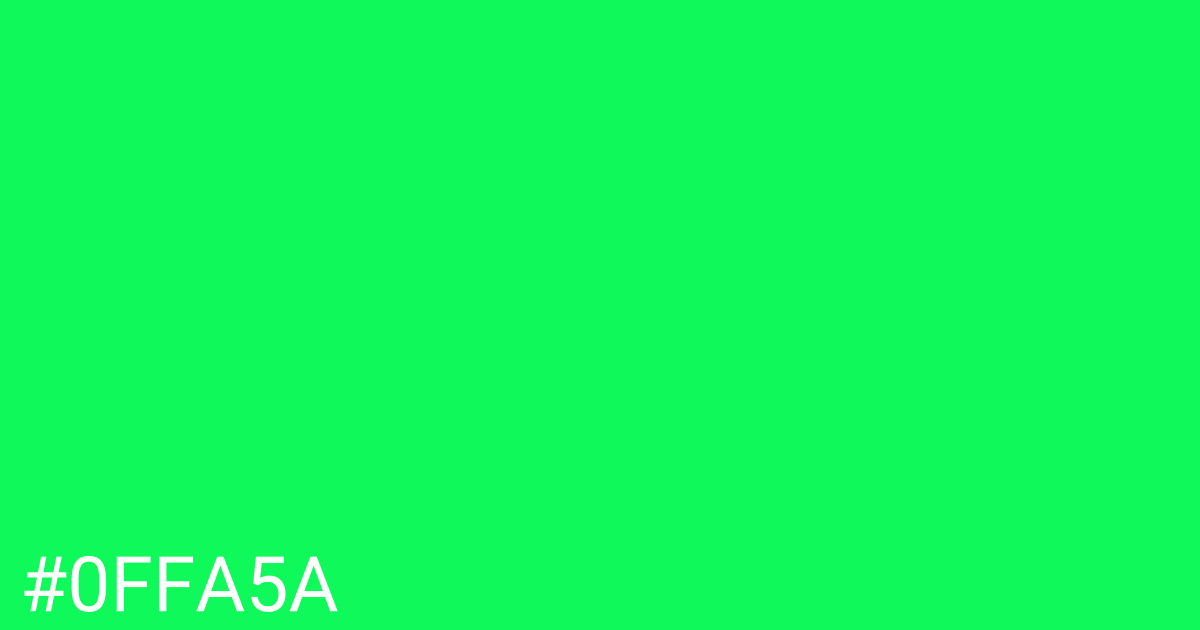 Hex color #0ffa5a graphic