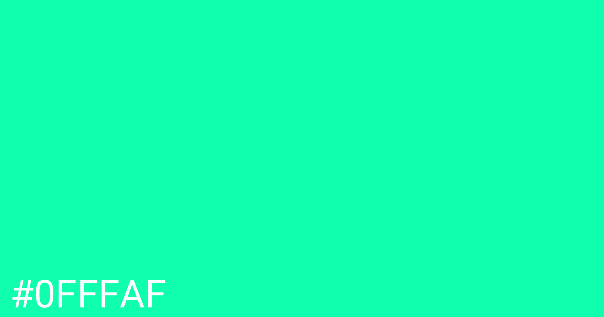 Hex color #0fffaf graphic