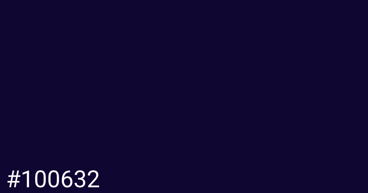 Hex color #100632 graphic