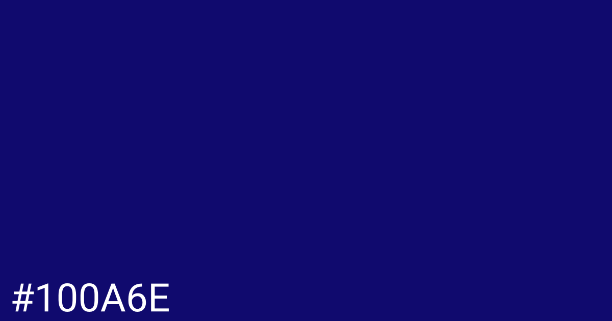 Hex color #100a6e graphic