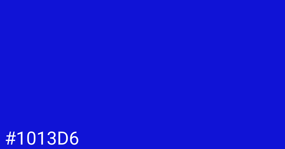 Hex color #1013d6 graphic